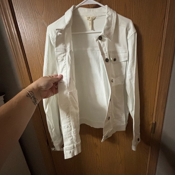 Matilda Jane White Jean Jacket Classic Denim Style - Picture 3 of 9